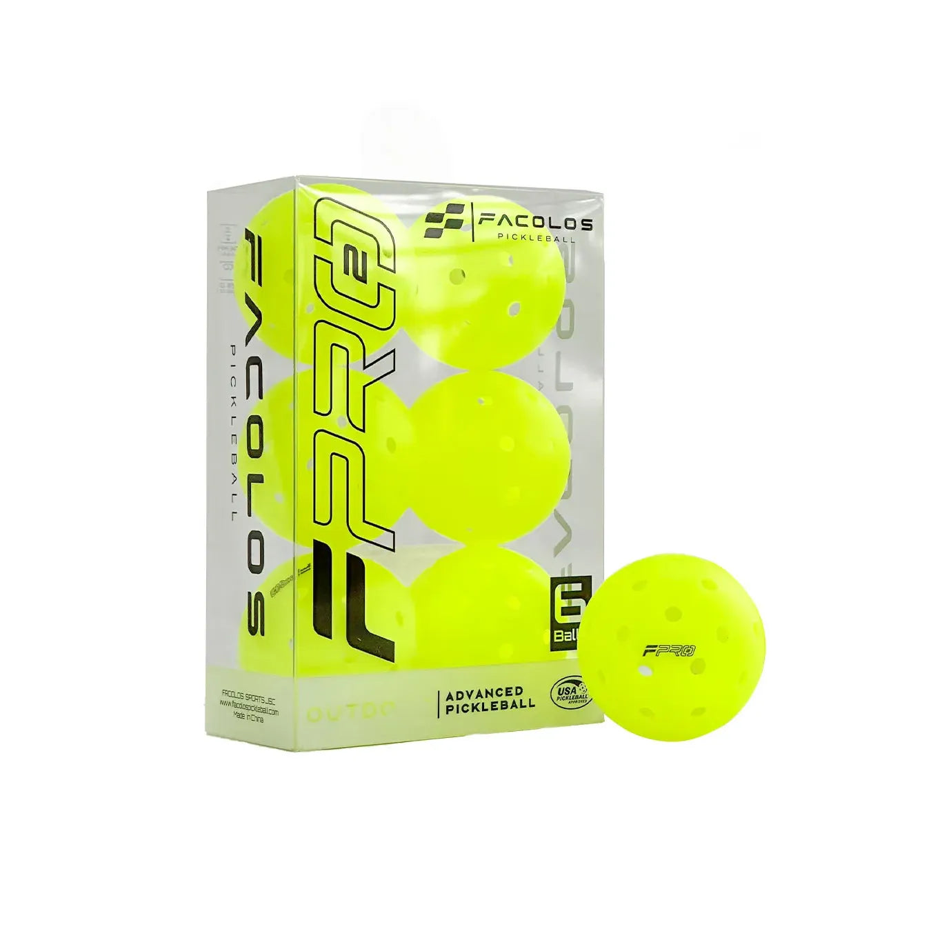 Facolos F-Pro Advanced Gen 2 Pickleball (6 Pack)