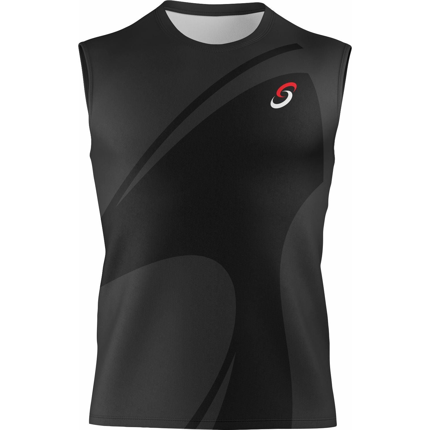 Mens Smash Apparel Sleeveless Performance Shirt (Black)
