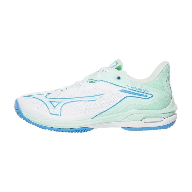 2025 Mizuno Wave Exceed Tour 6 AC - Womens (White Frontier Blue)