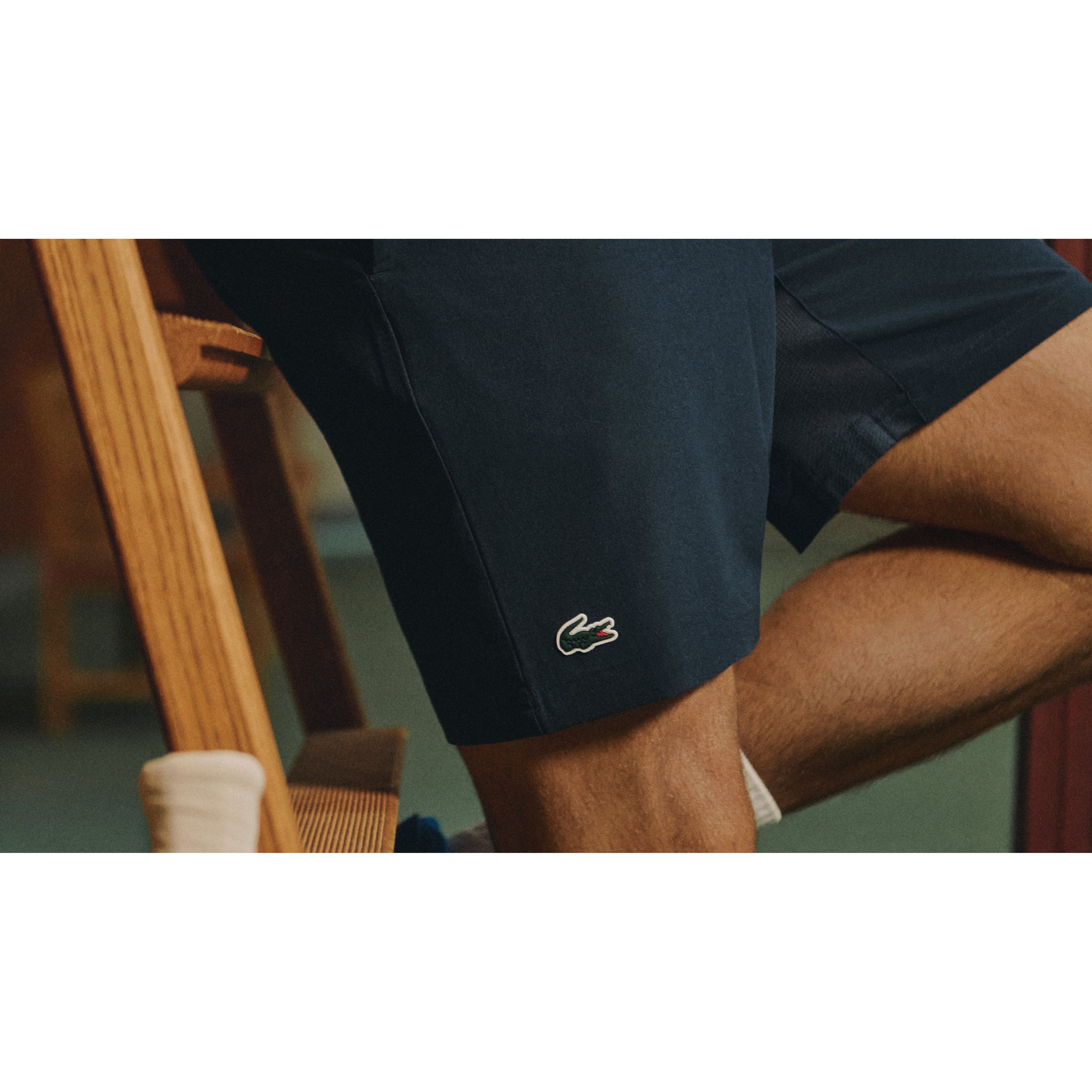 2025 Lacoste Novak Djokovic Sportsuit Shorts - Navy Blue