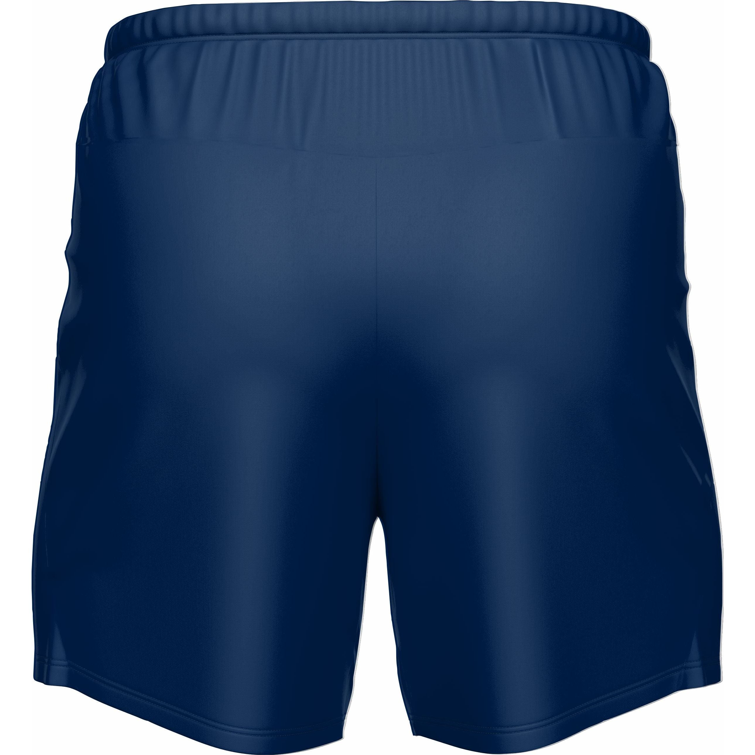 Boys Smash Apparel Performance Shorts (Navy Blue/Yellow and White Logo)