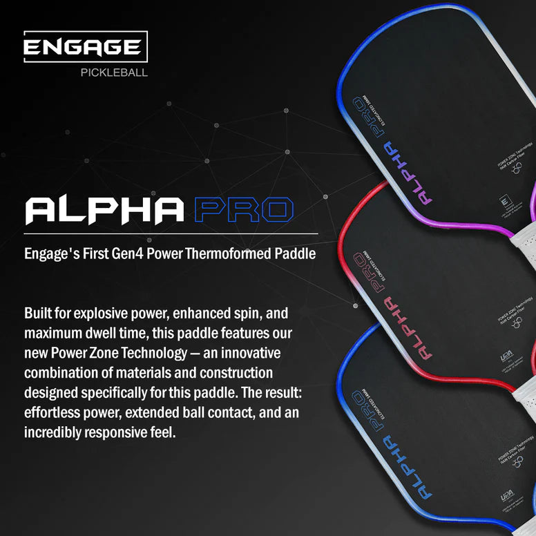 Engage Alpha Pro Pickleball Paddle (Red Flare)