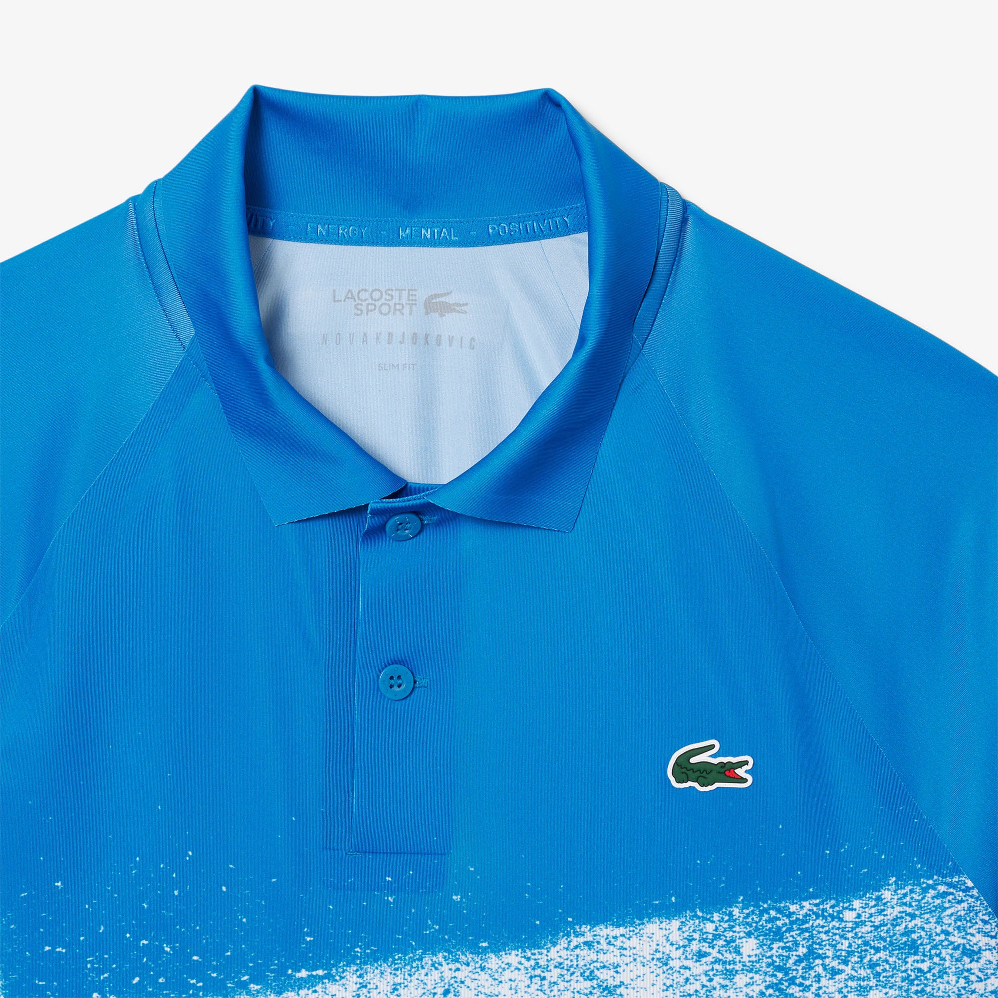 2025 Lacoste Novak Djokovic On Court Polo (Blue/White)