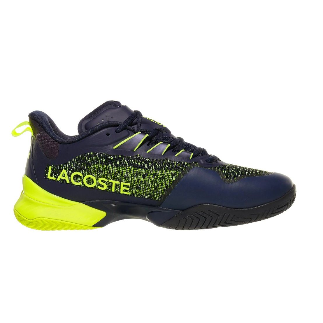 Lacoste AG-LT23 Ultra Daniil Medvedev Mens All Court Tennis Shoe (Navy/Yellow)