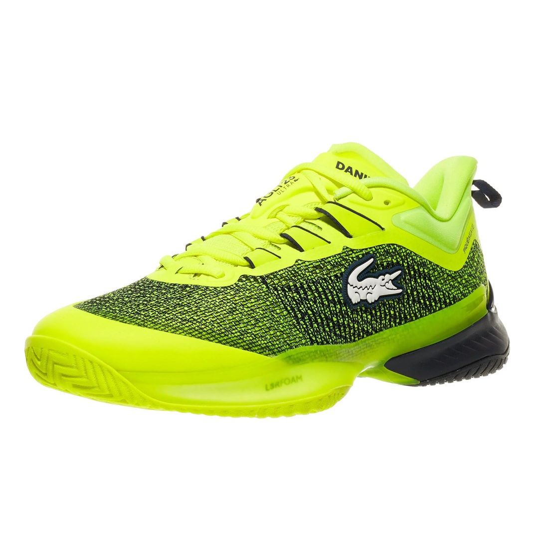 Lacoste AG-LT23 Ultra Daniil Medvedev Mens All Court Tennis Shoe (Yellow/Navy)