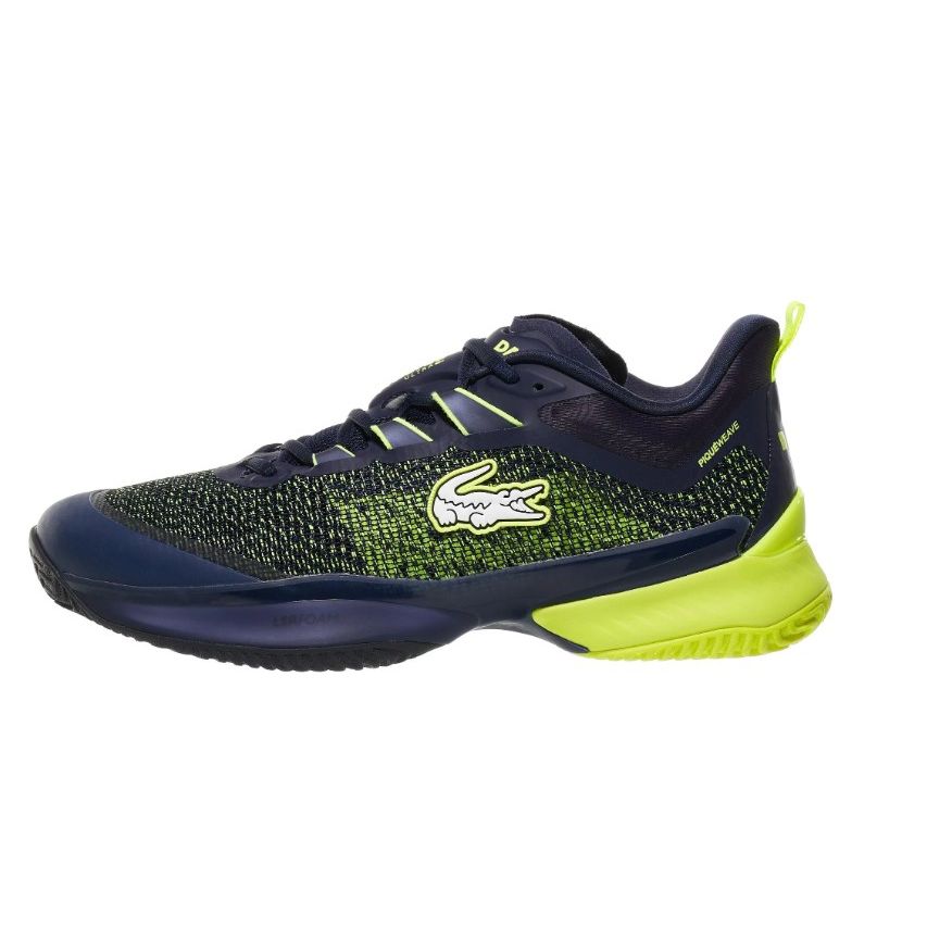 Lacoste AG-LT23 Ultra Daniil Medvedev Mens Clay Court Tennis Shoe (Navy/Yellow)