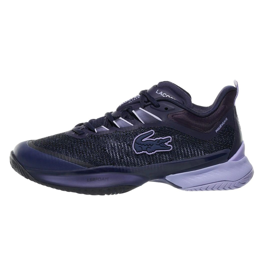 Lacoste AG-LT23 Ultra Ladies All Court Tennis Shoe (Navy/Light Purple)