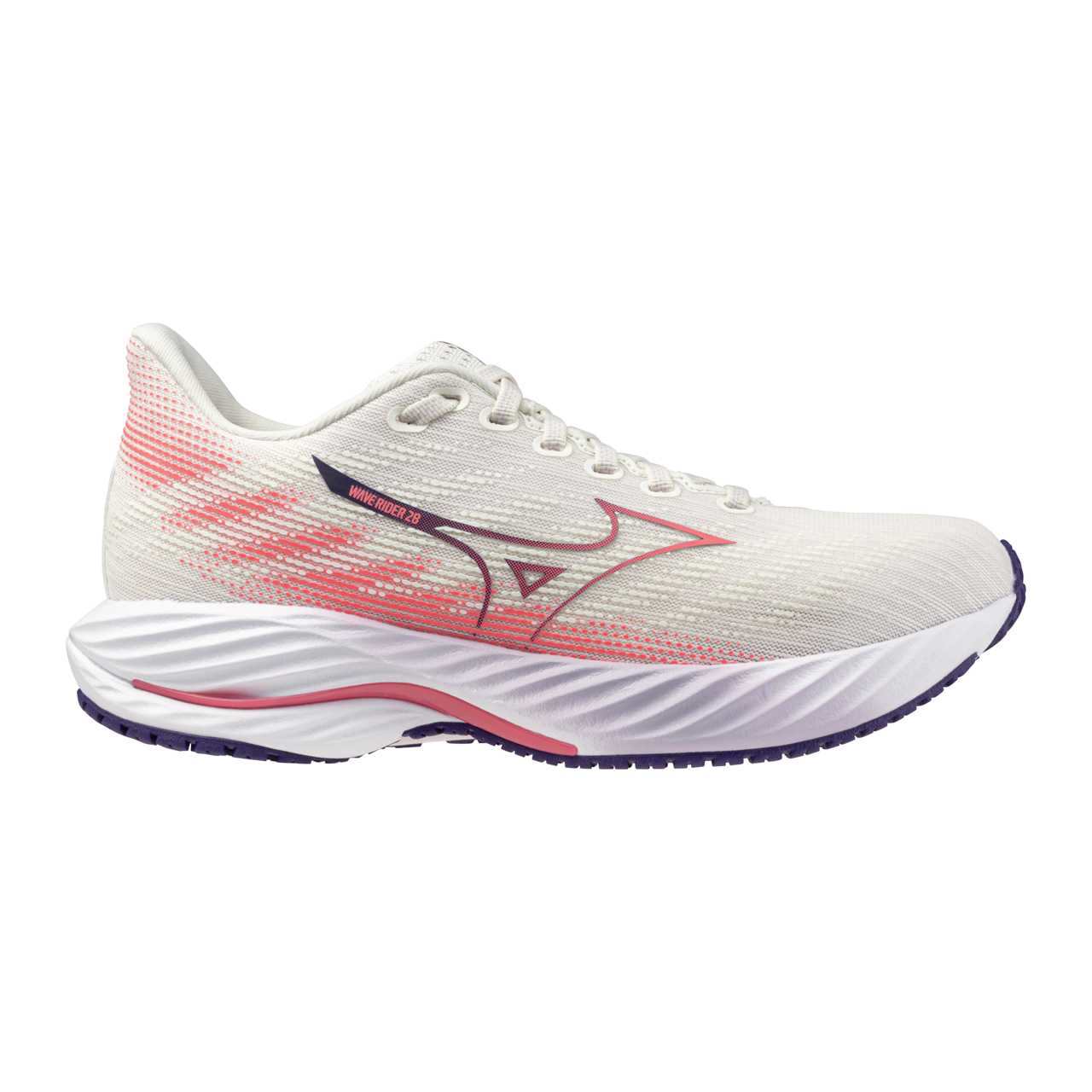 Mizuno Wave Rider 28 Ladies (Snow White/Rose)