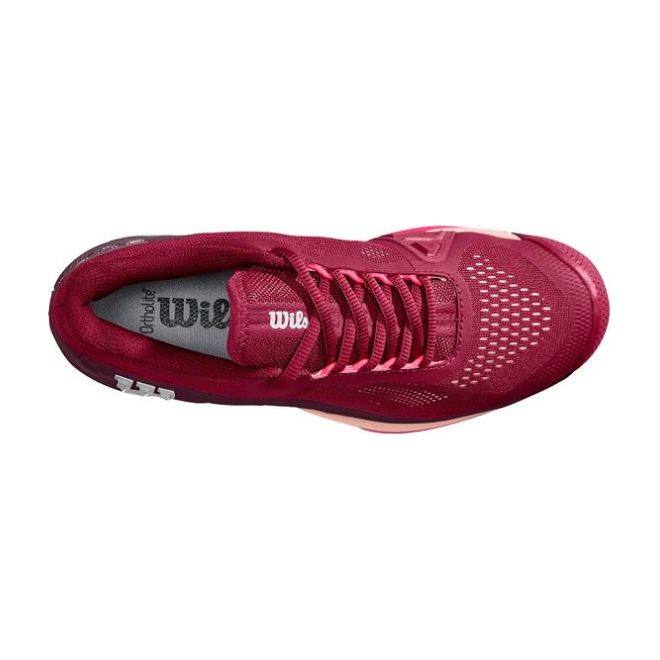 Wilson Rush Pro 4.0 Womens - All Court (Beet Red, White and Tropical Peach)