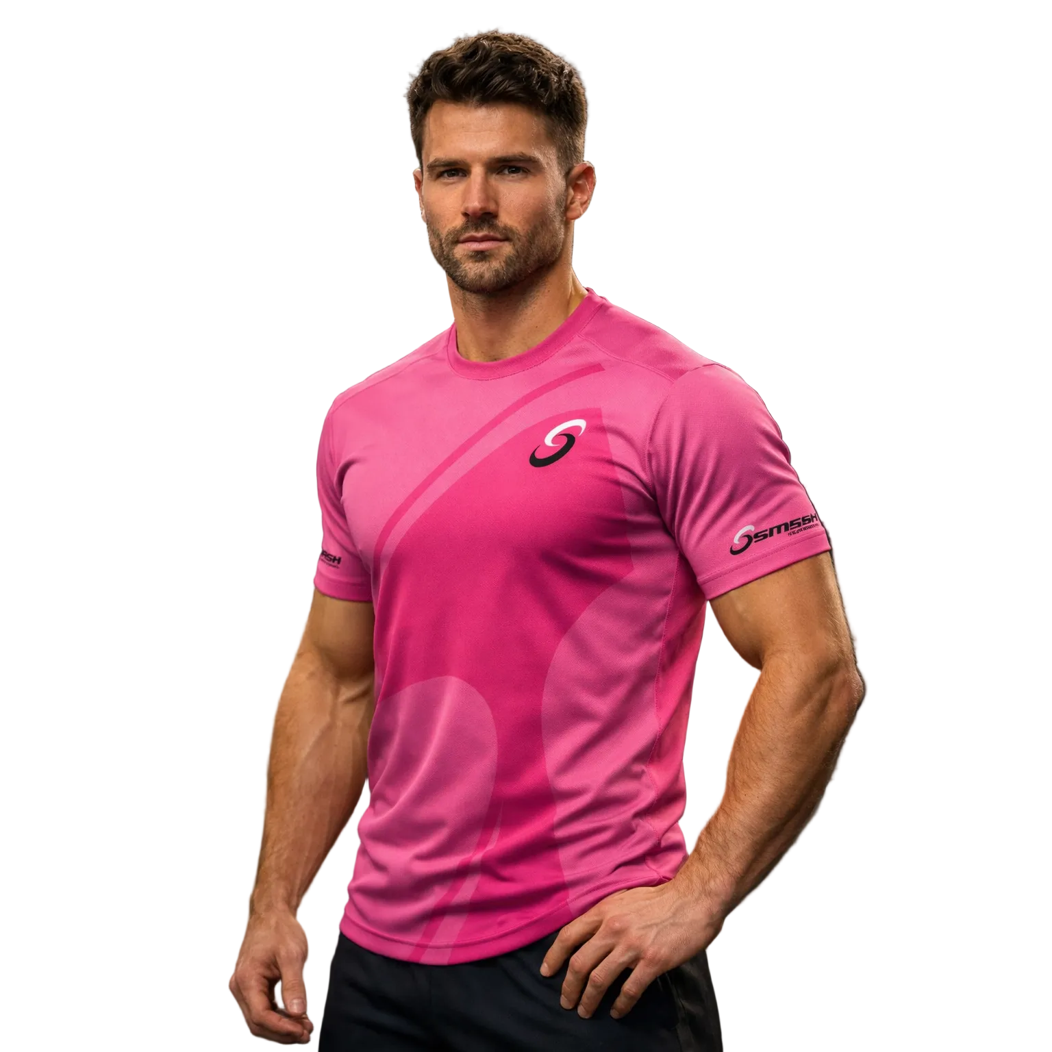 Mens Smash Apparel Performance Shirt (Pink)