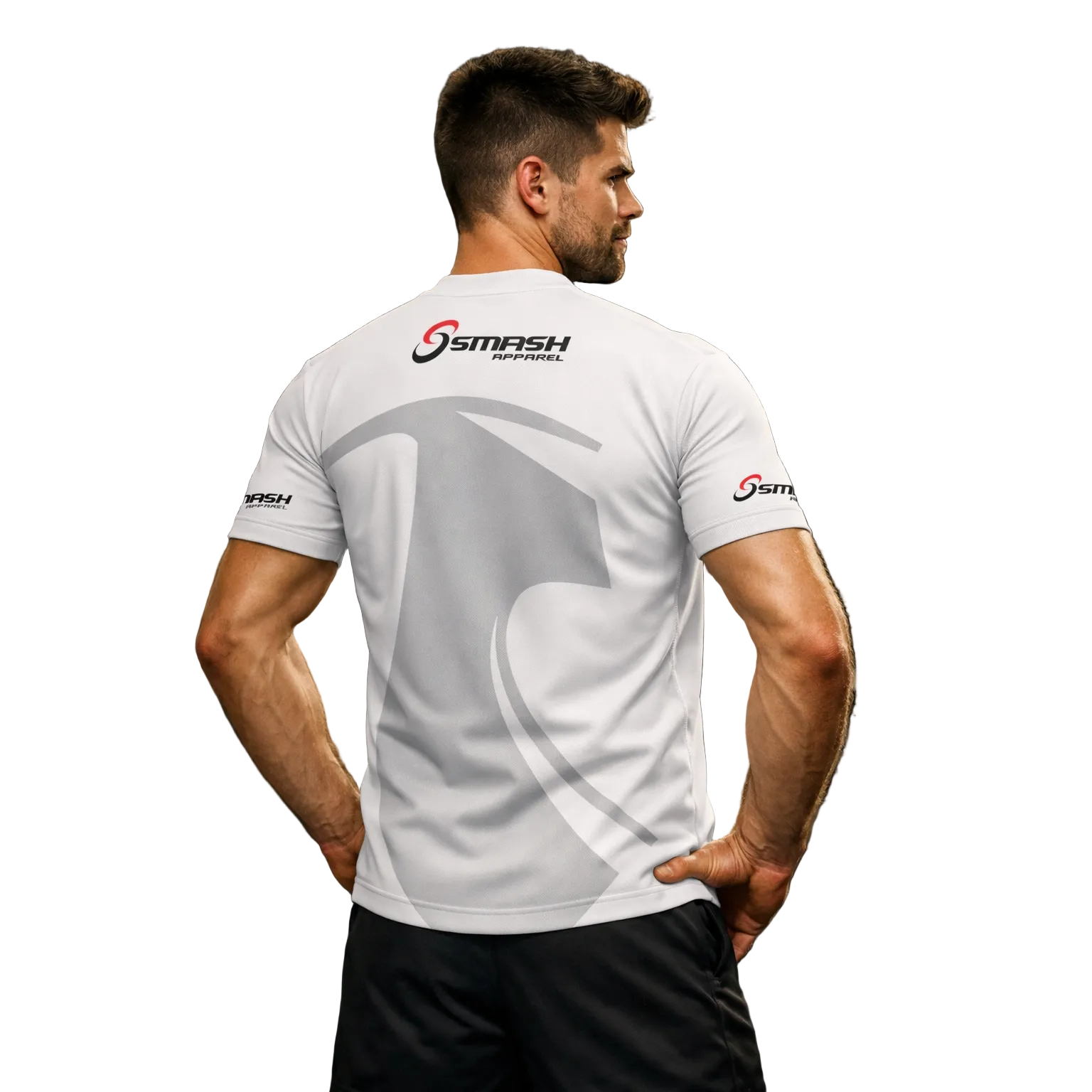 Mens Smash Apparel Performance Shirt (White)