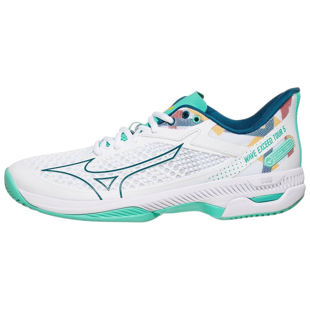 Mizuno Wave Exceed Tour 5 Womens - All Court (White/Blue/Turquoise)