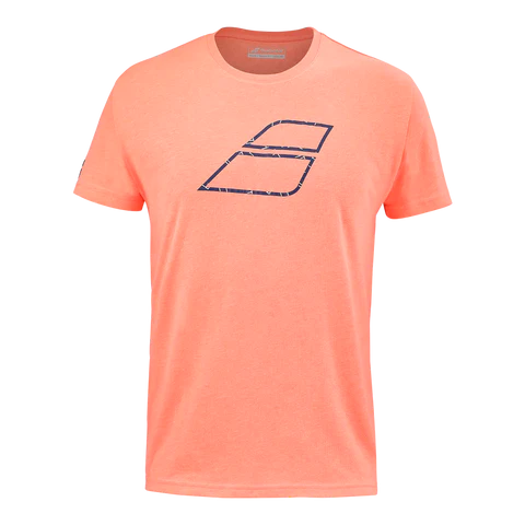Mens Babolat Exercise Big Flag Tee (Orange with Blue Logo)
