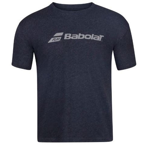 Mens Babolat Exercise Tee (Black with Grey Logo)