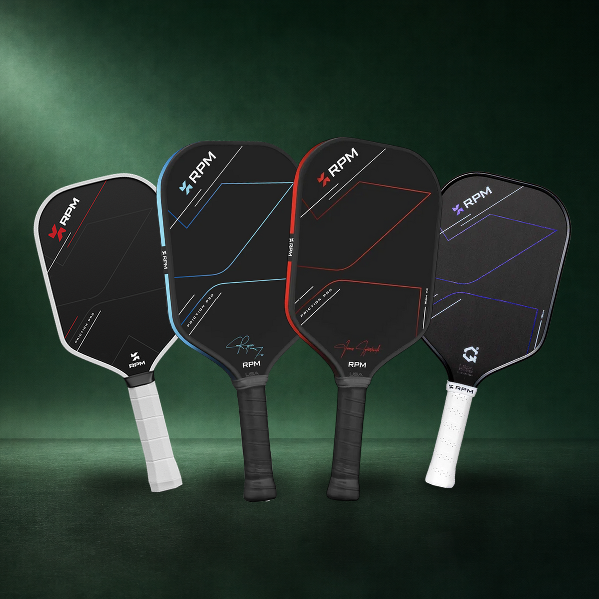 The full RPM range of pickleball paddles