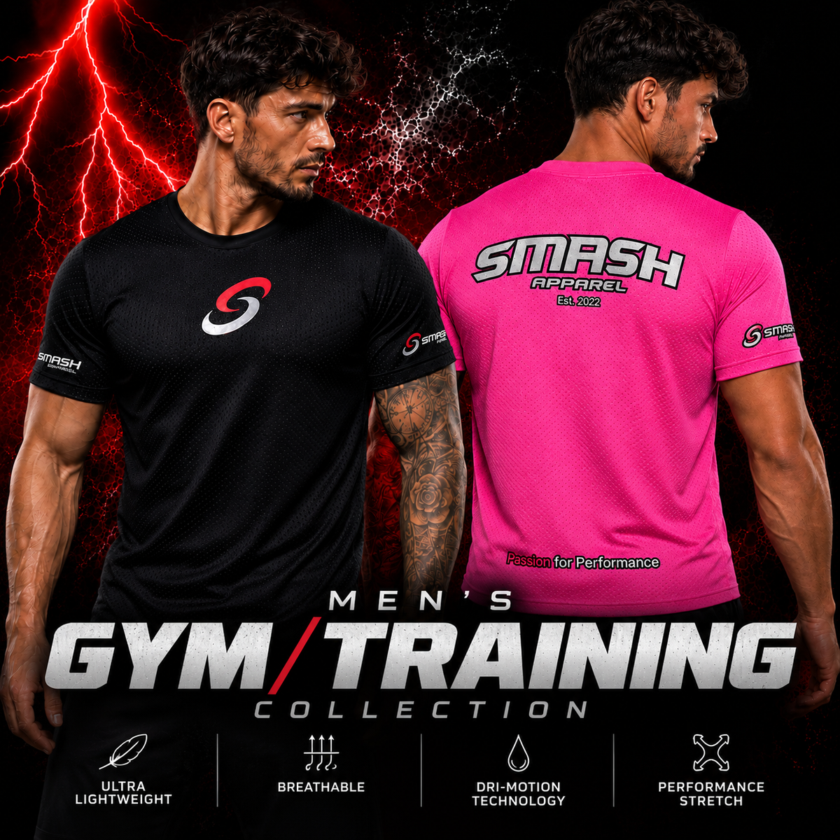 2027 Smash Apparel Mens Gym/Training Wear