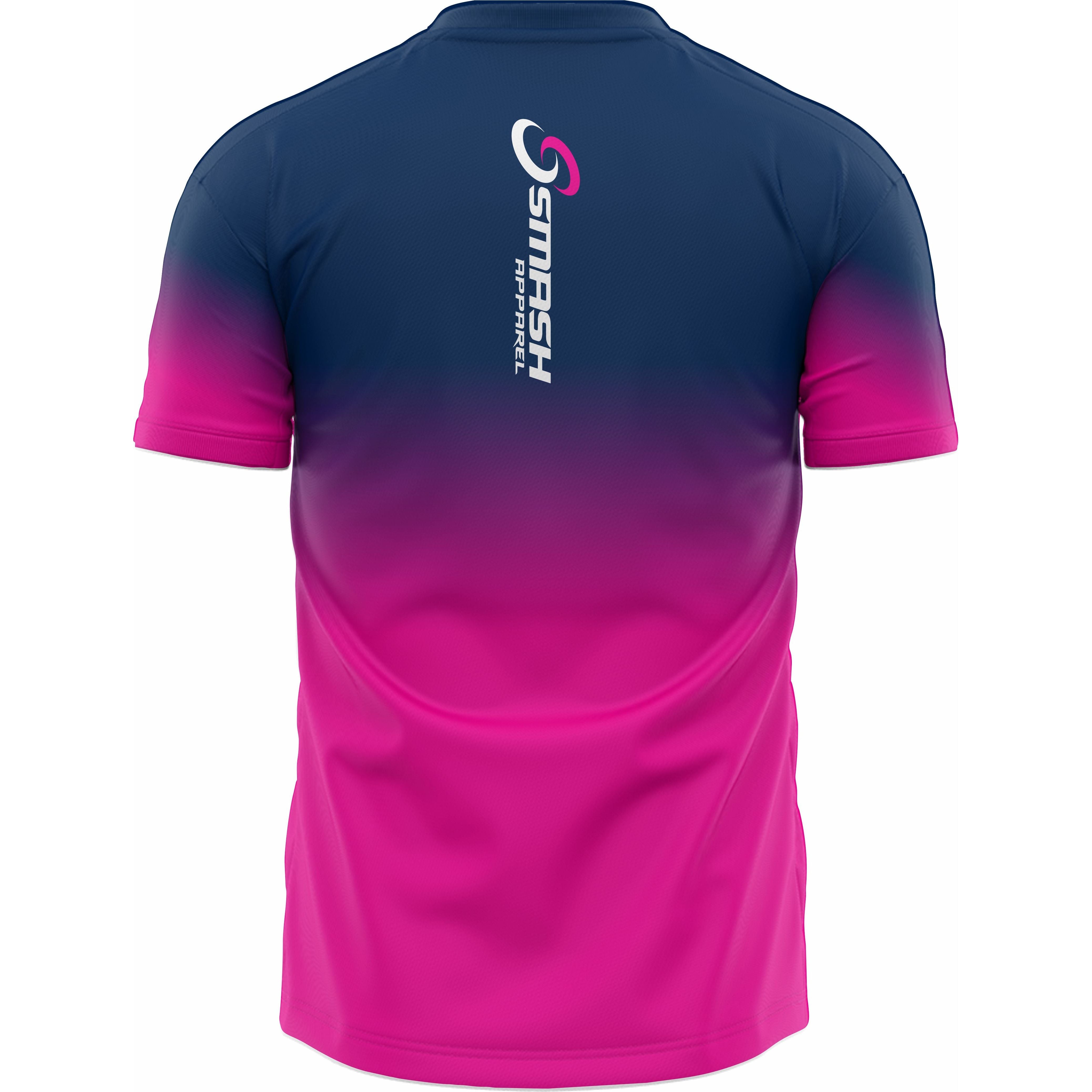 Men's Smash Apparel Performance Shirt (Pink/Navy Blue)