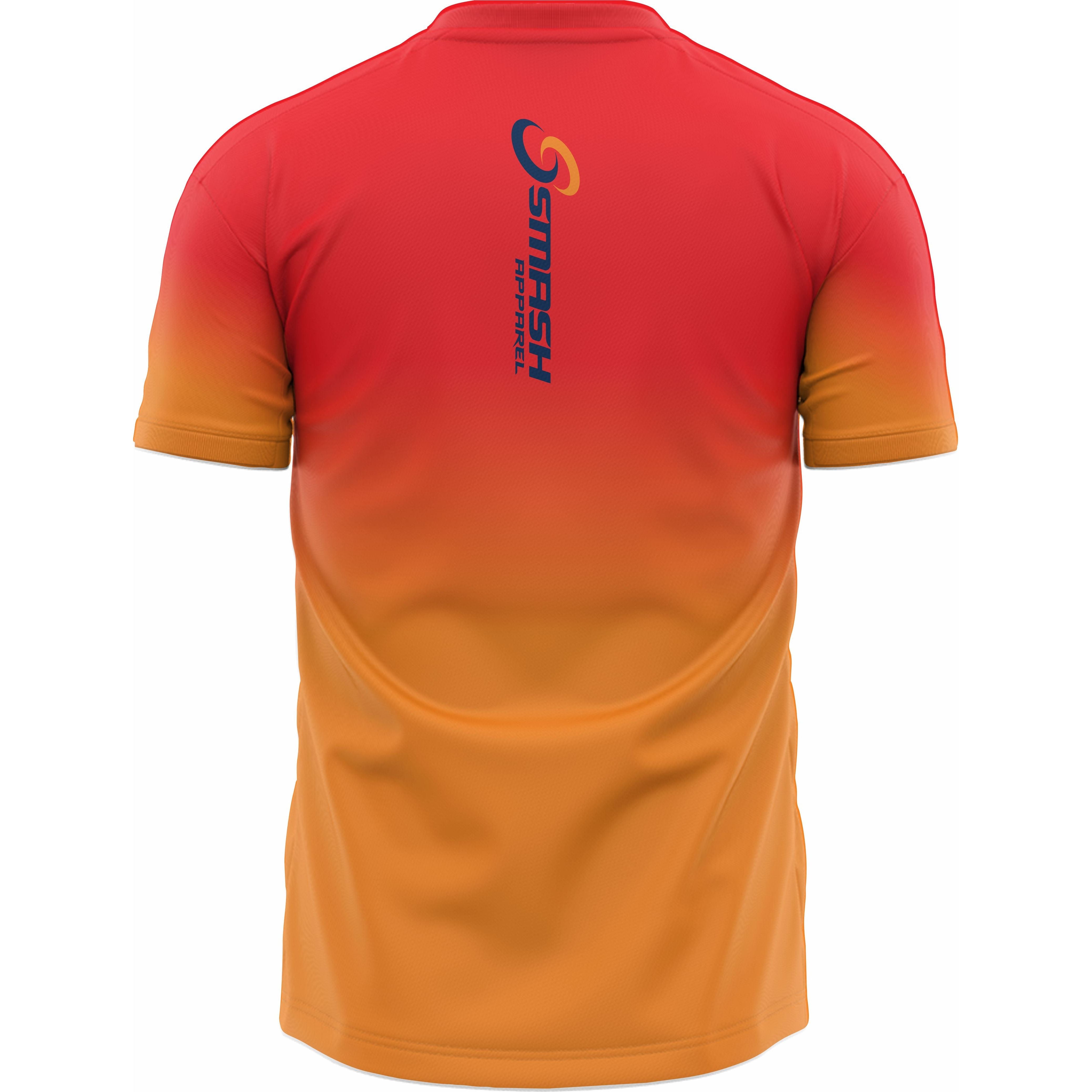 Men's Smash Apparel Performance Shirt (Red/Orange)