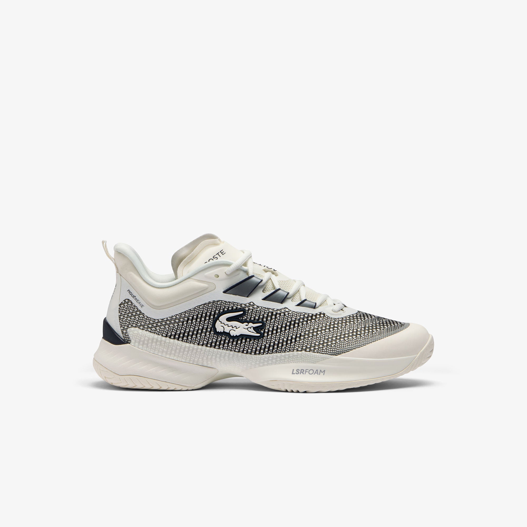 Lacoste AG-LT23 Ultra 123 Ladies Tennis Shoe (Off White/Navy)