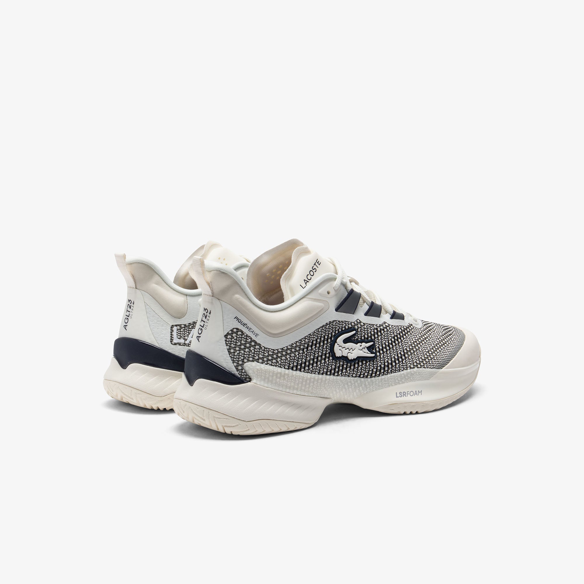 Lacoste AG-LT23 Ultra 123 Ladies Tennis Shoe (Off White/Navy)