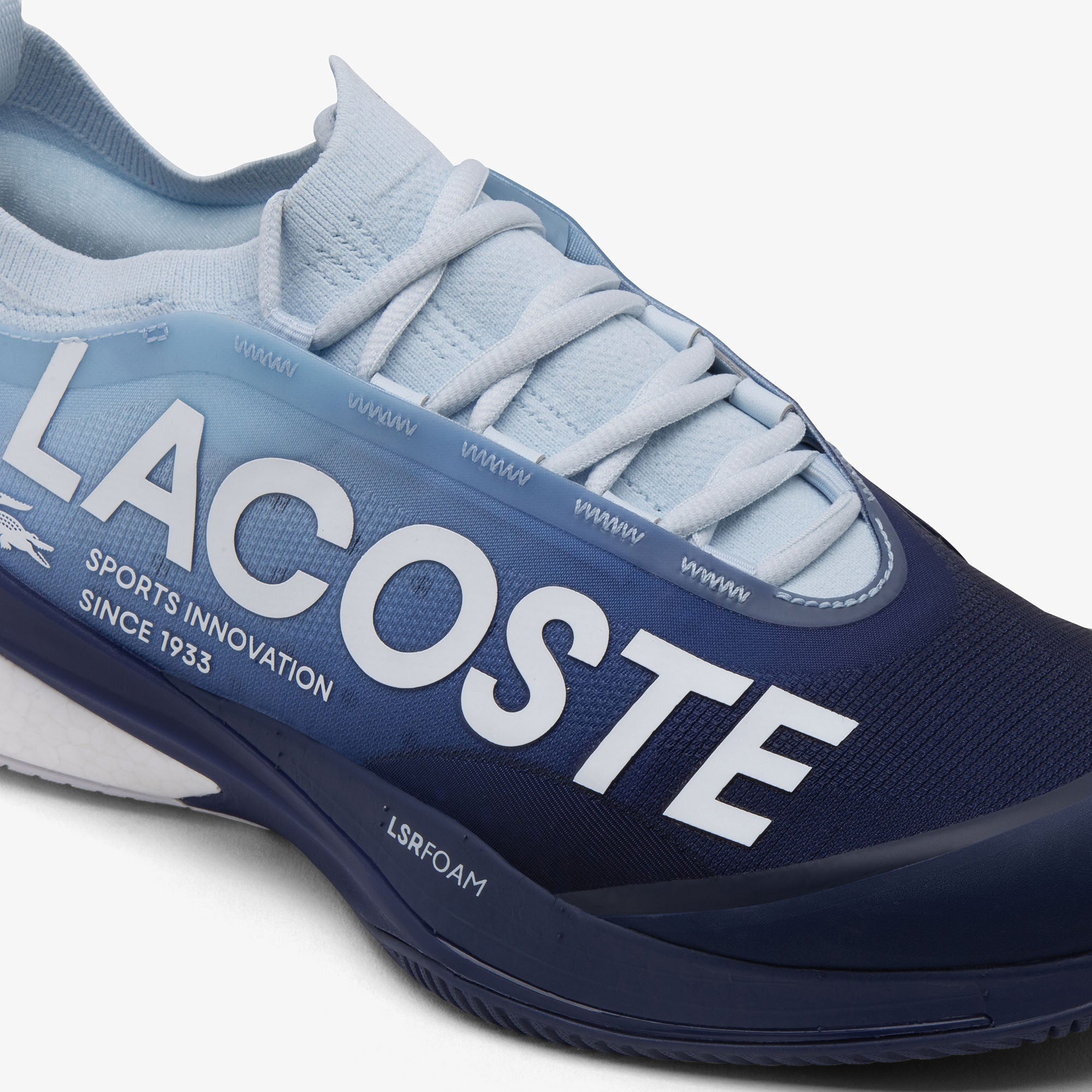 Lacoste AG-LT25 Ultra 125 Lite Mens Tennis Shoe (Light Blue/Dark Blue)