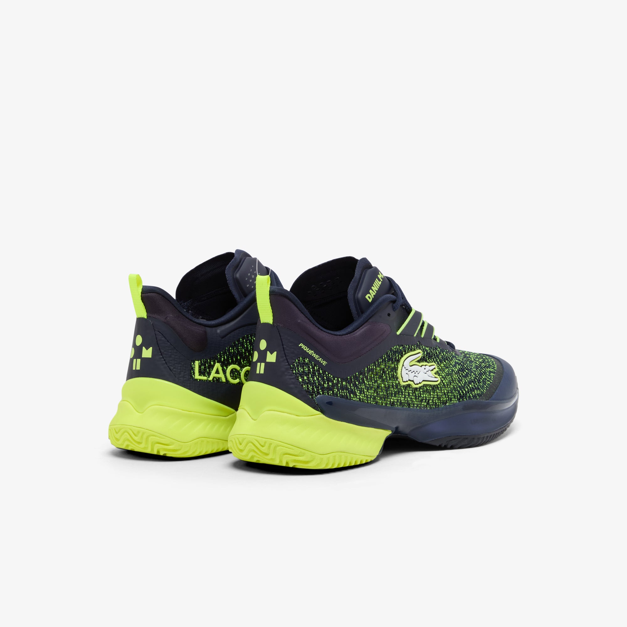 Lacoste AG-LT23 Ultra Daniil Medvedev Mens Clay Court Tennis Shoe (Navy/Yellow)