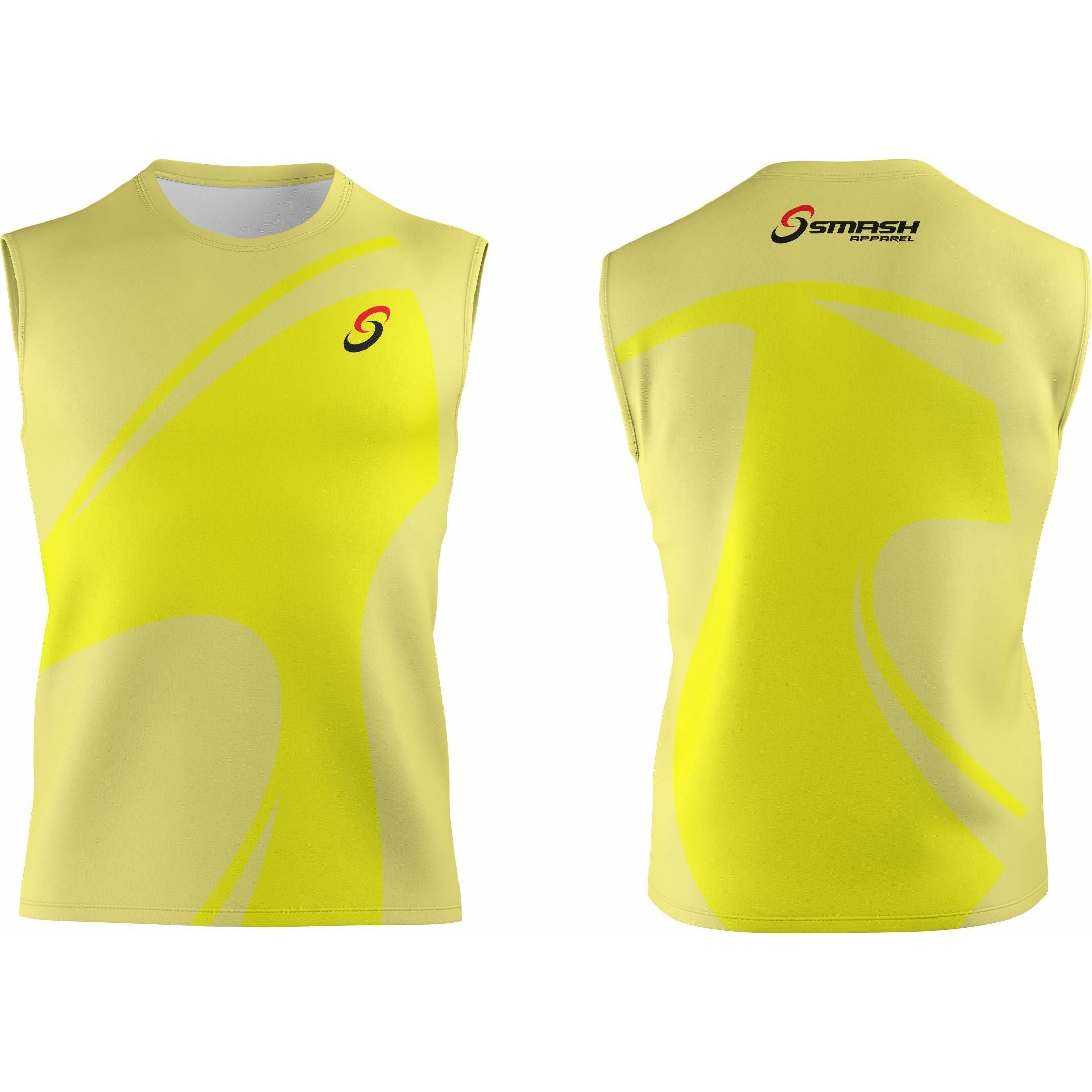 Mens Smash Apparel Sleeveless Performance Shirt (Yellow)