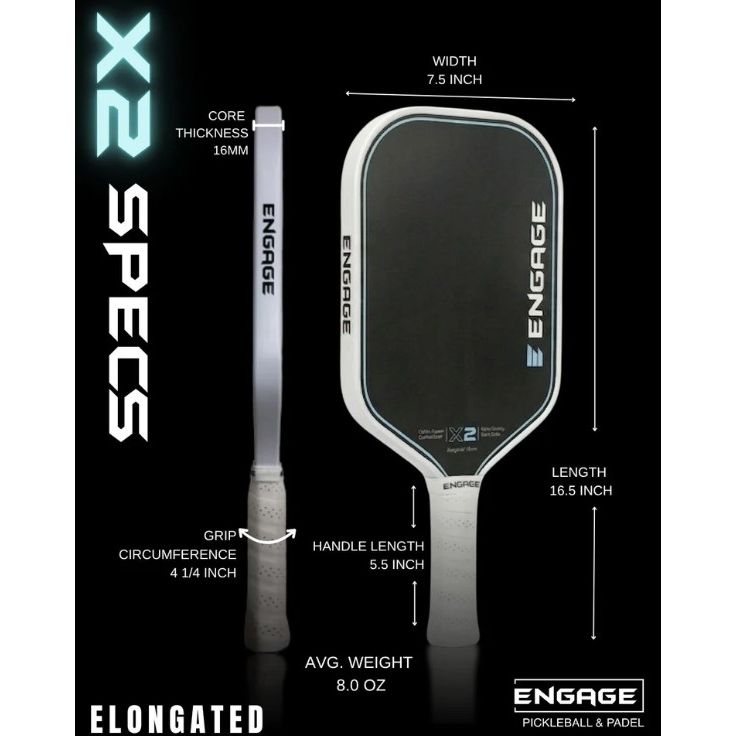 Engage X2 - 16mm Pickleball Paddle