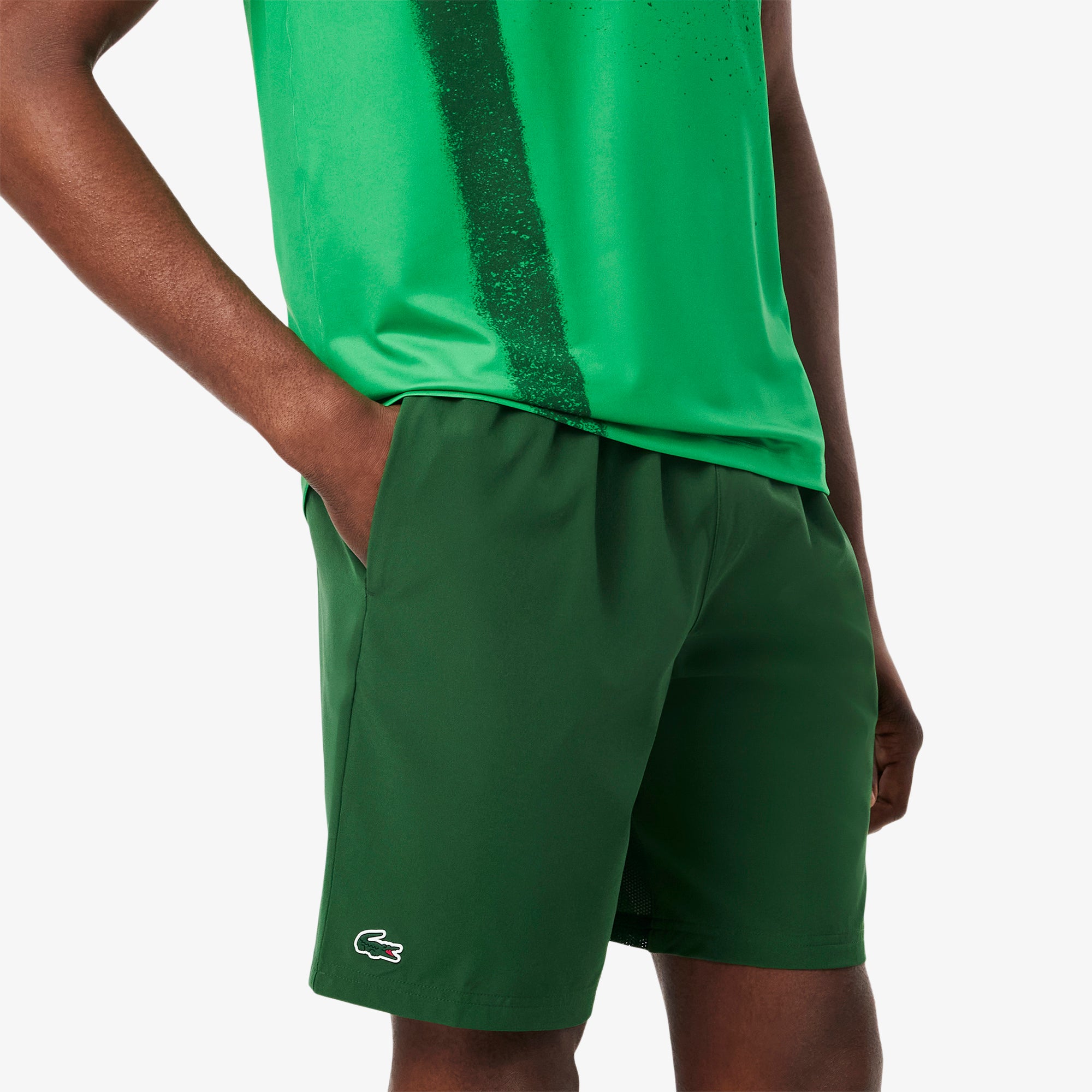 2025 Lacoste Novak Djokovic Sportsuit Shorts - Green