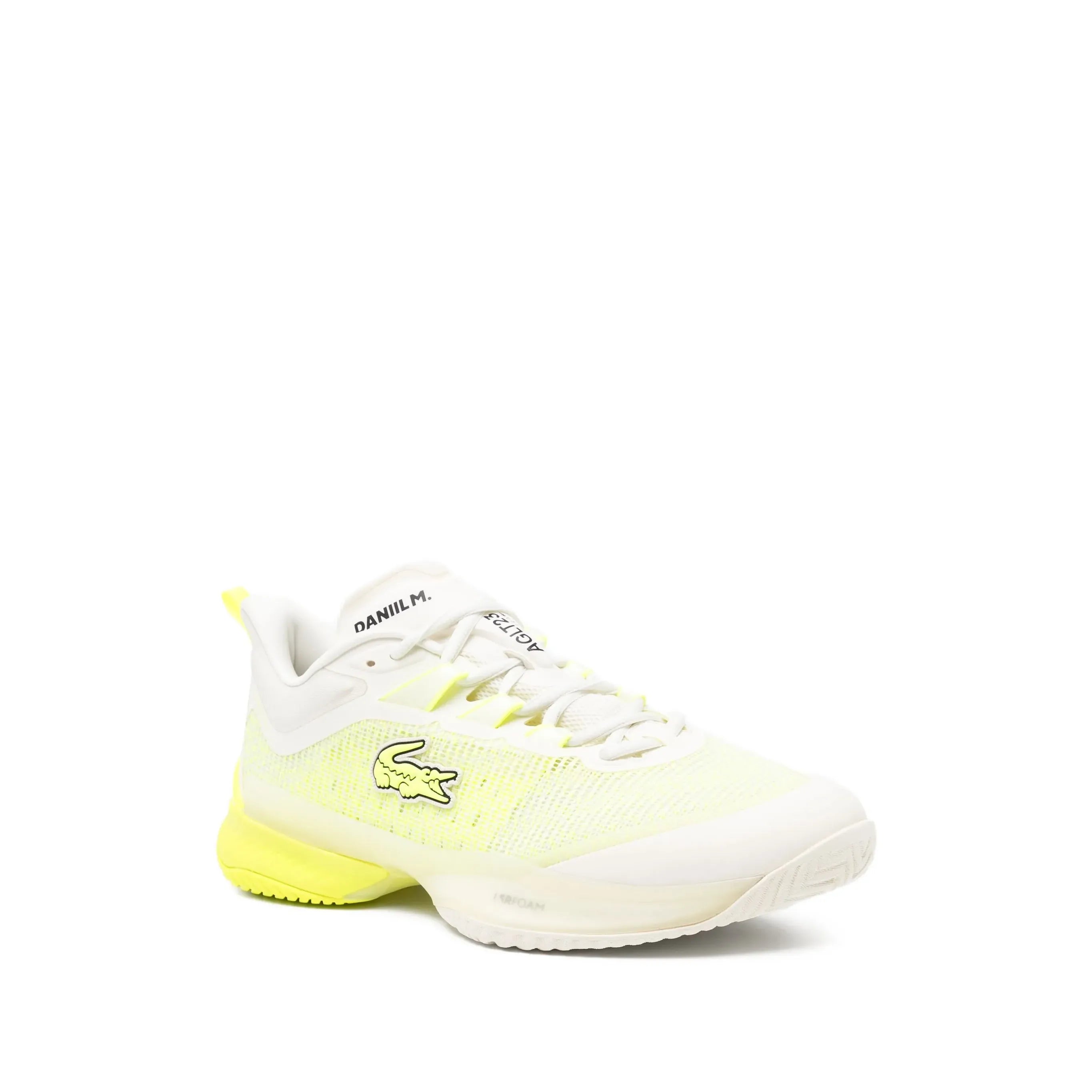 Lacoste AG-LT23 Ultra Mens All Court Tennis Shoe (White/Fluro Yellow)