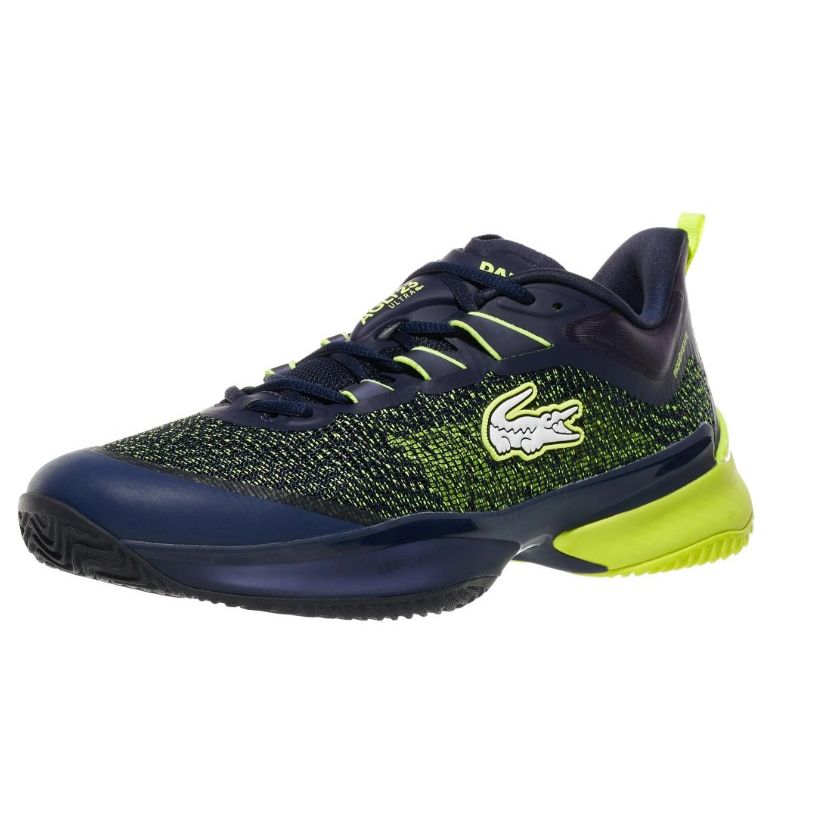 Lacoste AG-LT23 Ultra Daniil Medvedev Mens Clay Court Tennis Shoe (Navy/Yellow)