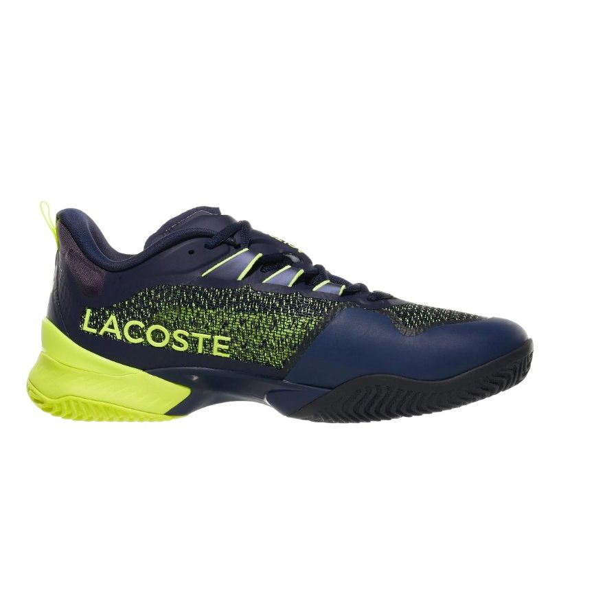 Lacoste AG-LT23 Ultra Daniil Medvedev Mens Clay Court Tennis Shoe (Navy/Yellow)