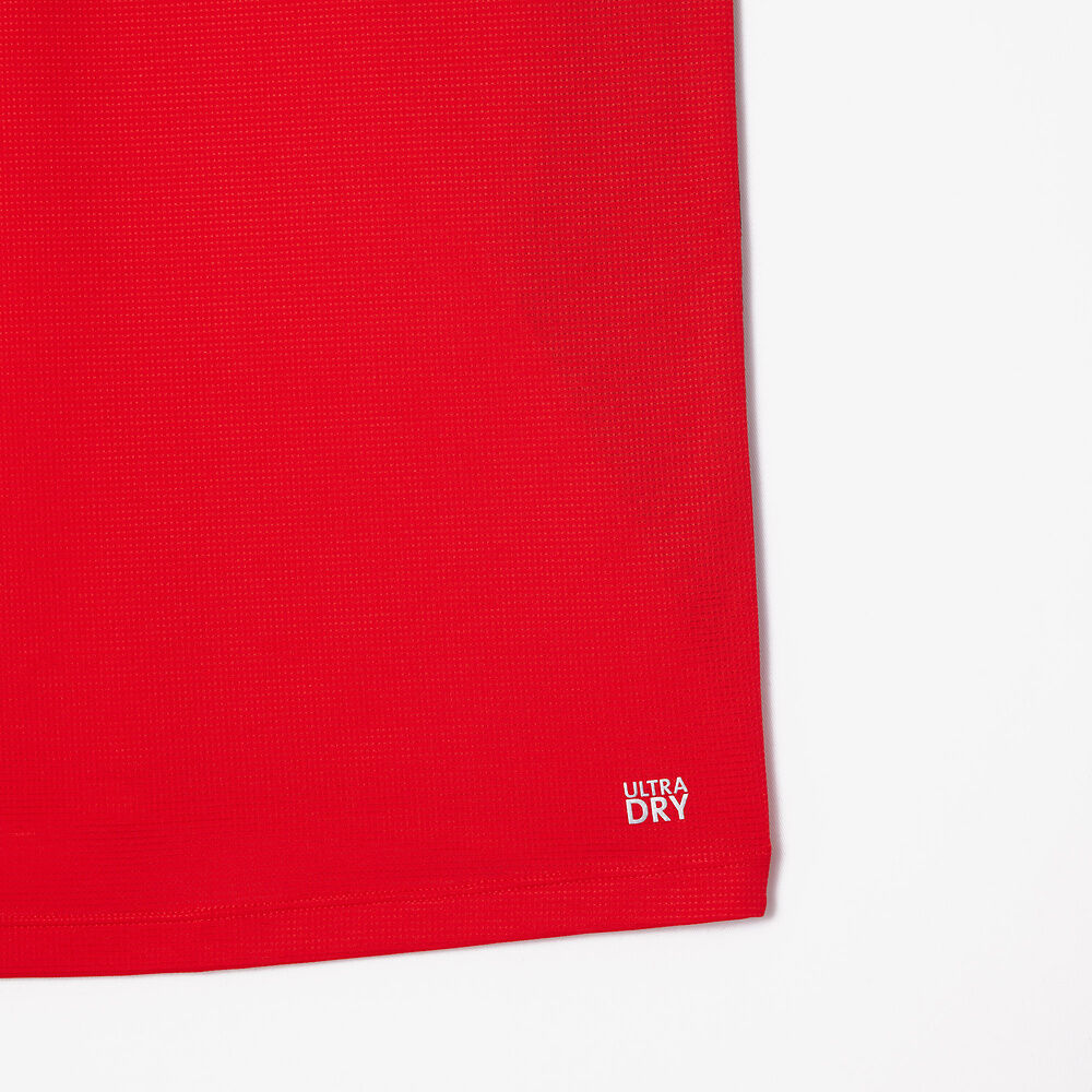 2024 Lacoste Tech Jersey Tennis Polo (Red Current) - Novak Djokovic