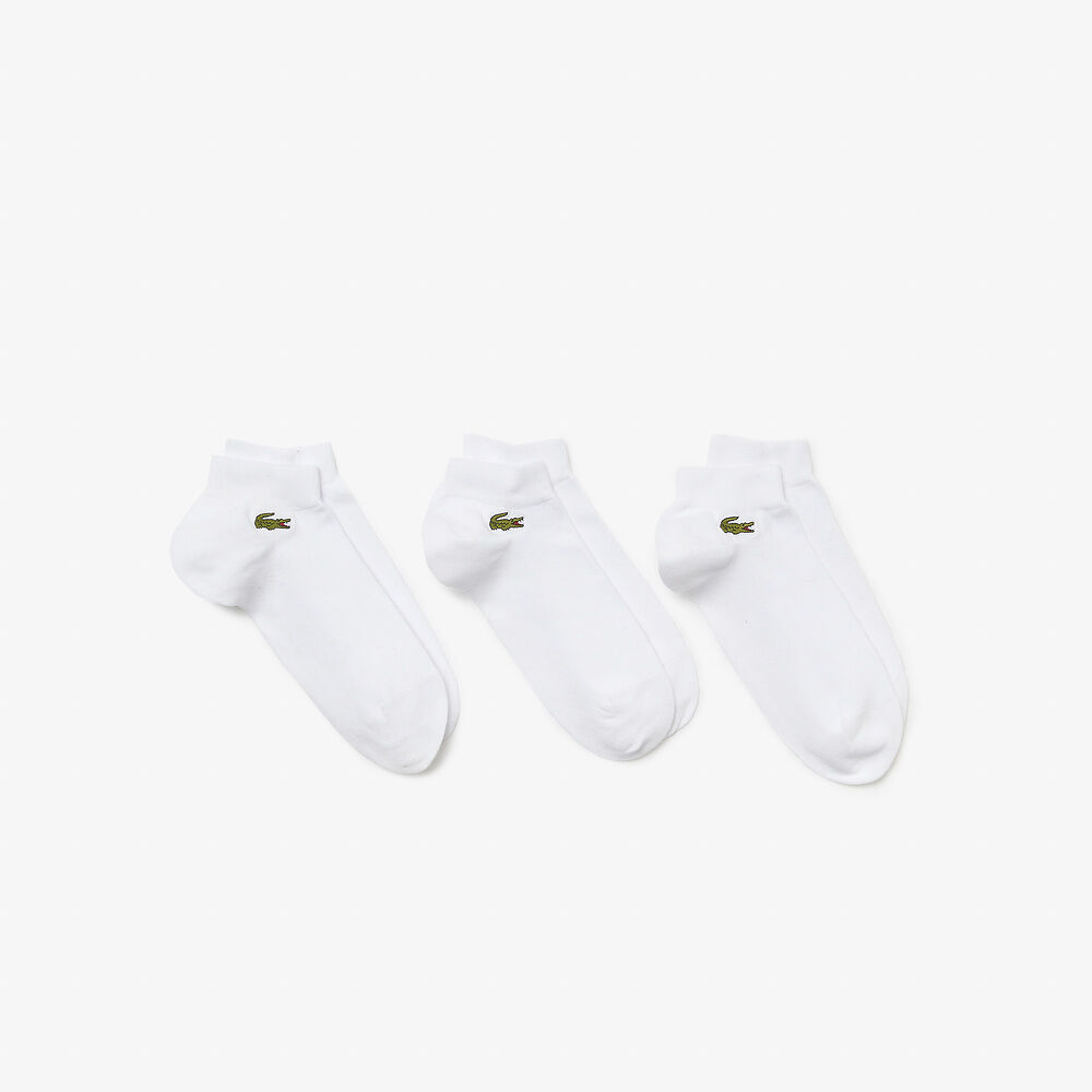 Lacoste Performance Ankle Socks - 3 Pack (White)