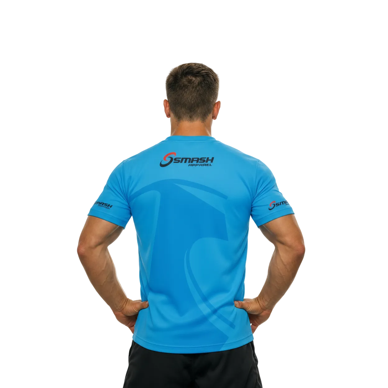 Blue shirt rear studio