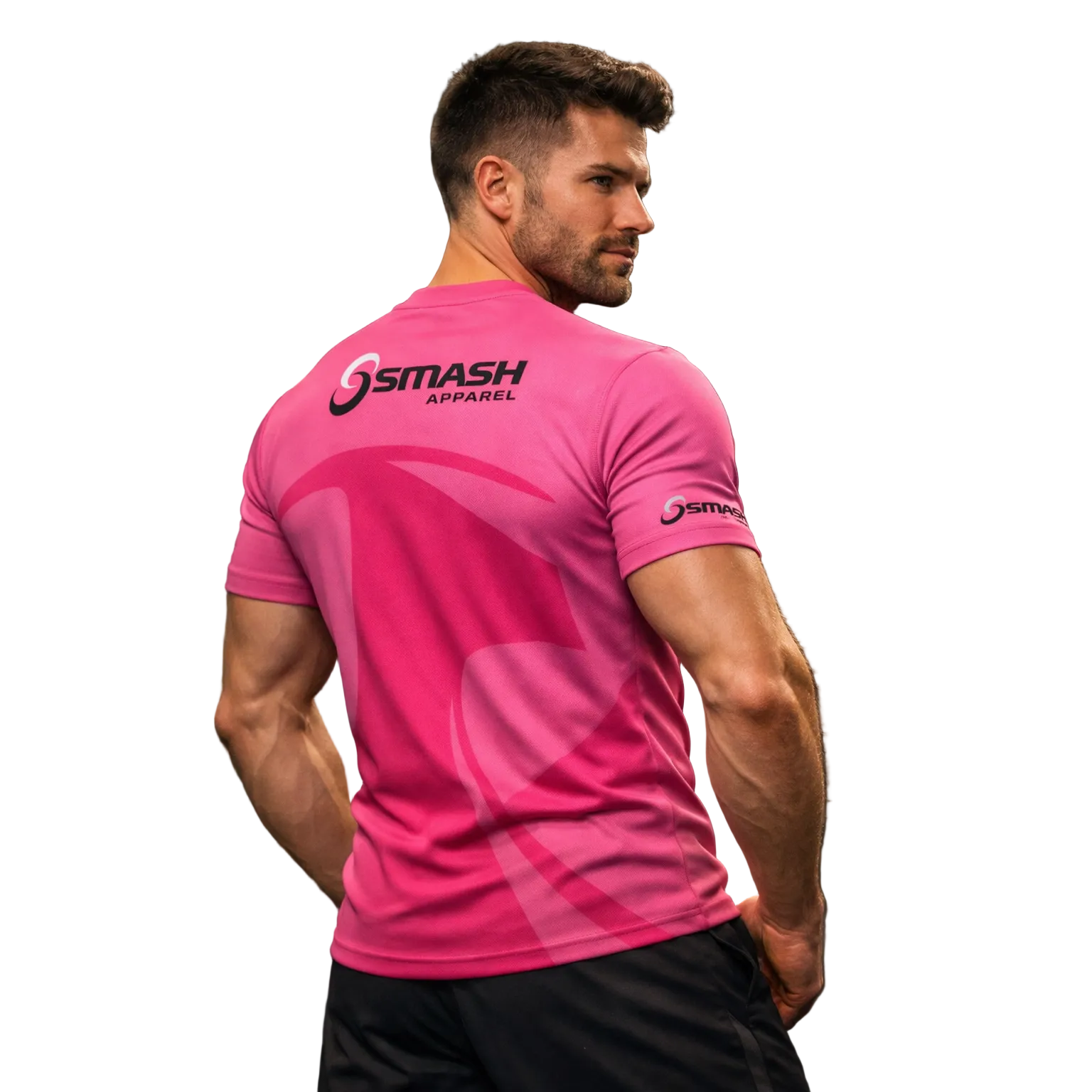 Mens Smash Apparel Performance Shirt (Pink)