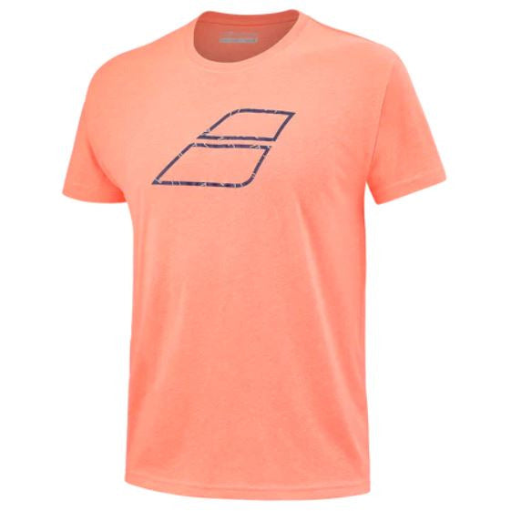 Mens Babolat Exercise Big Flag Tee (Orange with Blue Logo)